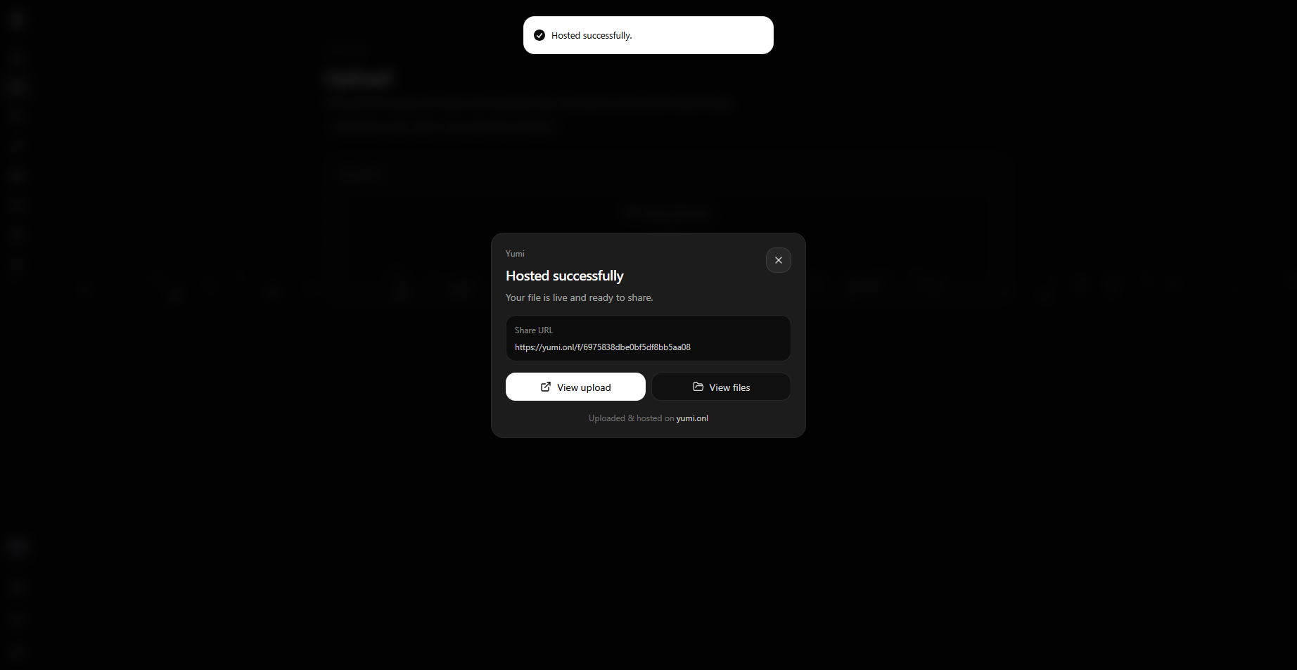 Uploading feature